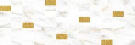Декор Aragon мозаичный белый золото 20x60