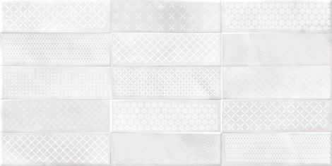 Плитка Carly Кирпичи декорированный Рельеф светло-серый 29