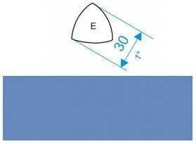 Угол Gamma Ksztaltka E niebieska mat 3x3