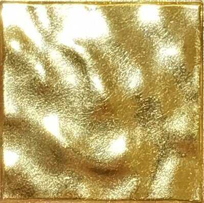 Мозаика Gold желтое напольное гофрированное золото 2х2