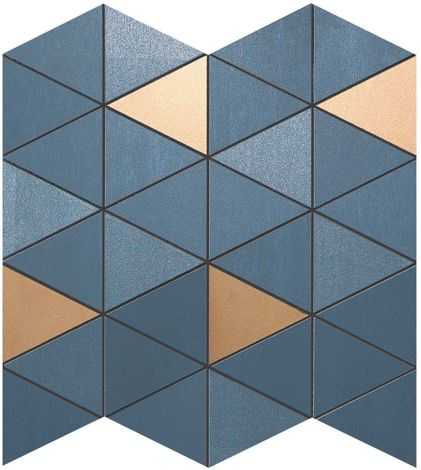 Мозаика Mek Blue mosaico diamond gold wall 7