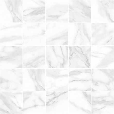 Декор Olimpus мозаичный белый 25x25