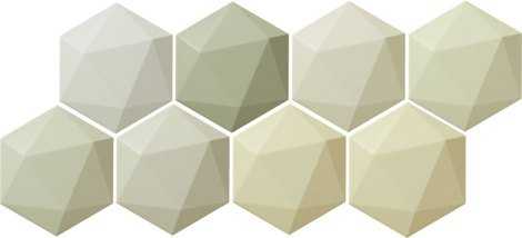Плитка Origami green hex 11x12