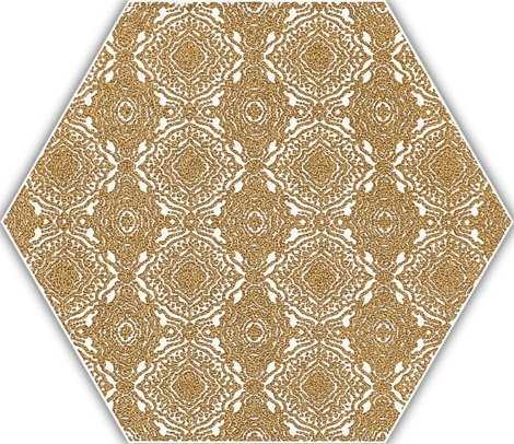 Декор Shiny Lines Gold Heksagon Inserto E 17