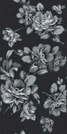 Декор Аллегро Цветы черный 20x40