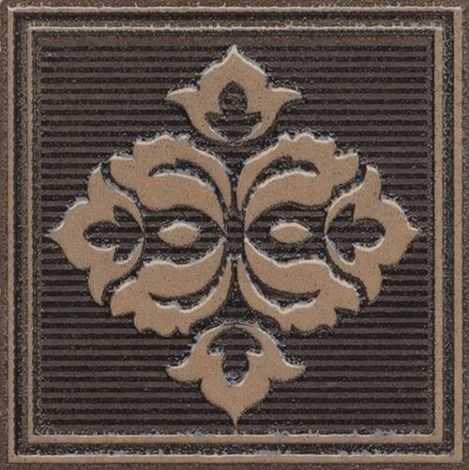 Декор Версаль Вставка коричневый напольная 7x7
