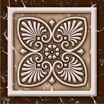 Декор Карфаген (коричневый) Вставка 7x7