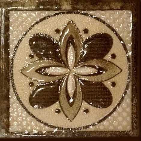 Декор Загреб (коричневый) вставка керамогранитная 6x6