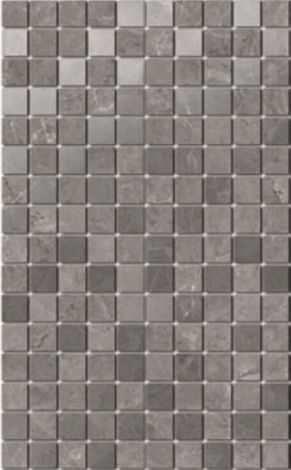 Декор Гран Пале мозаичный серый 25x40