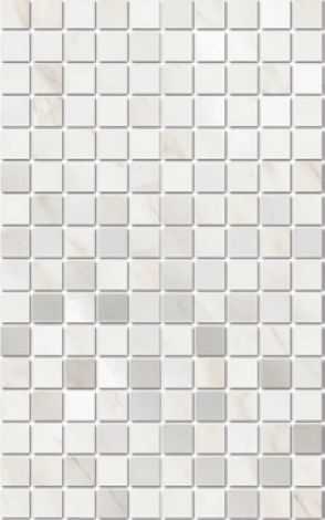 Декор Гран Пале мозаичный белый 25x40