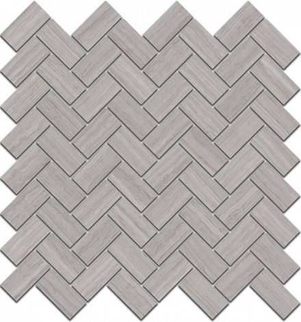 Декор Грасси напольный серый мозаичный 30x31