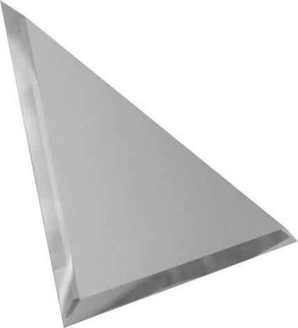 Плитка Треугольная зеркальная серебряная с фацетом 10мм ТЗС1-04 30x30