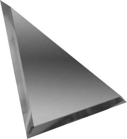 Плитка Треугольная зеркальная графитовая с фацетом 10мм 30x30