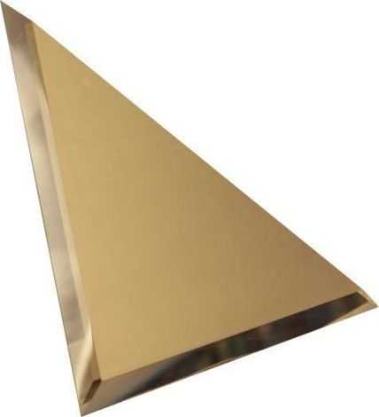 Плитка Треугольная зеркальная бронзовая с фацетом 10мм ТЗБ1-04 30x30