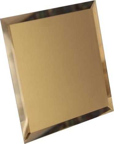 Плитка Квадратная зеркальная бронзовая с фацетом 10мм КЗБ1-04 30x30