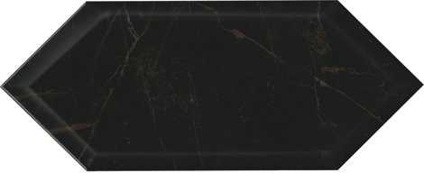 Плитка Келуш грань черный глянцевый 14x34