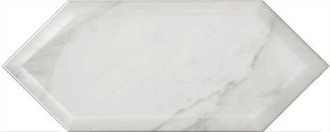Плитка Келуш грань белый глянцевый 14x34