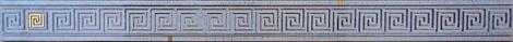 Бордюр Laparet Пальмира стеклянный серый 5x60