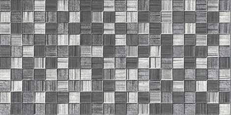 Плитка Мегаполис Мозаика темно-серая 25x50