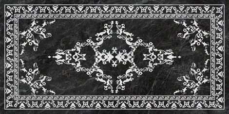 Декор Риальто серый темный декорированный лаппатированный 119