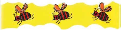 Бордюр Пчелы на желтом 5x20